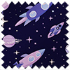 Rocket Adventure, Ultraviolet - Twist&Fit Roman Blind